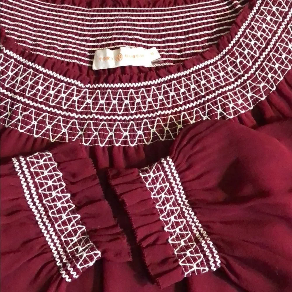 Tory Burch Indie Boho Silk Dress Size 10
